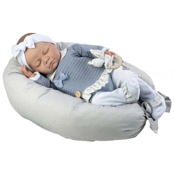 Лялька Munecas De Cuna Reborn, синій одяг, 55 см (55602) - Pampik