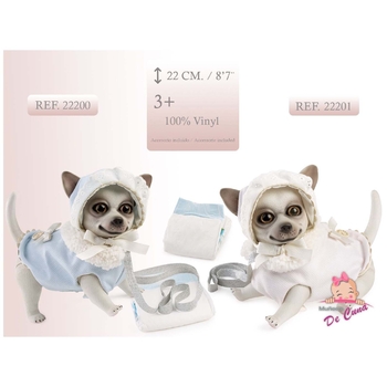 Игровой набор Munecas De Cuna Щенок Чихуахуа в белом, 22 см (42444) - Pampik - 2