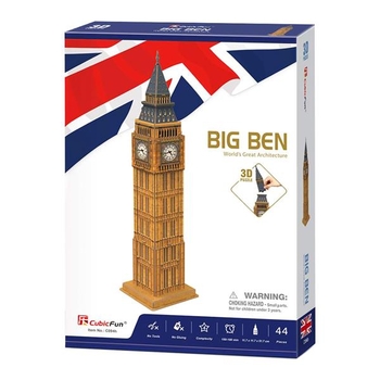 Пазл 3D CubicFun Біг-Бен, 44 елементи (C094h) - Pampik