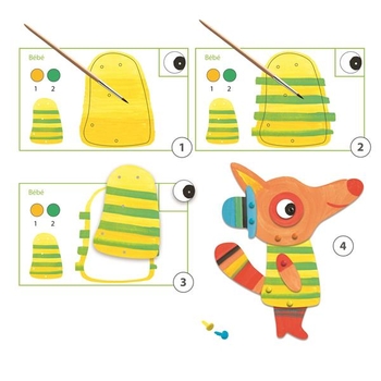 Набор для раскрашивания Djeco Семейка лис (DJ09897) - Pampik - 2