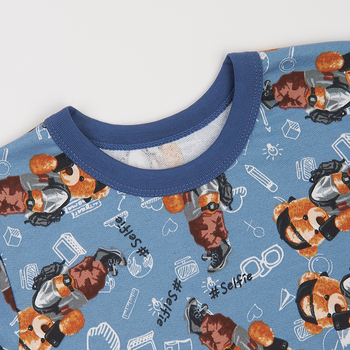 Пижама утепленная Ляля К3ФТ118 К3ФТ143 К3ФТ152 К3ФТ153 футер 164 Синий (1073119.11844634) - Pampik - 4