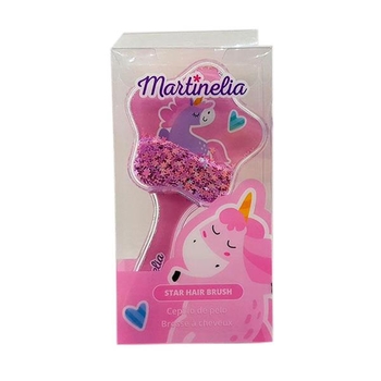 Блестящая расческа для волос Martinelia Единорог розовый (20201W-pink) - Pampik