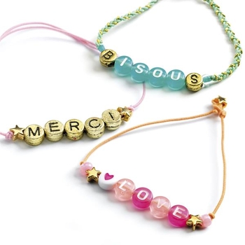 Набір для створення прикрас Djeco Намистинки з літерами (DJ09839) - Pampik - 2