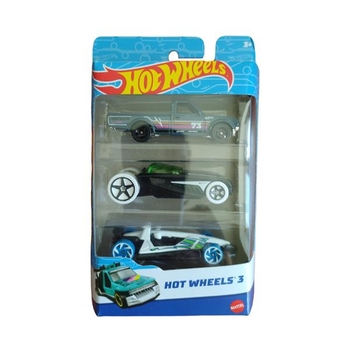 Набір машинок Hot Wheels 3 шт. 1:64 сірий, чорний, білий (K5904-19) - Pampik