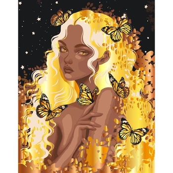 Картина по номерам ArtCraft Золотая фея с металлизированными красками 40х50 см (10112-AC) - Pampik