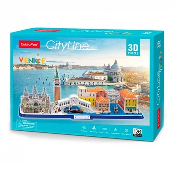 Пазл 3D CubicFun City Line Венеция, 126 элемента (MC269h) - Pampik - 2