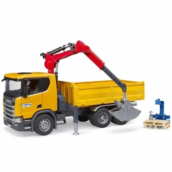 Автомодель Bruder Самосвал Scania Super 560R с краном-манипулятором и аксессуарами 1:16 (03551) - Pampik