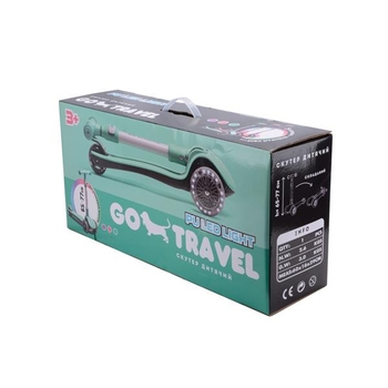 Триколісний самокат GO Travel складаний м'ятний (LS308MT) - Pampik - 4
