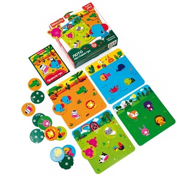 Настольная игра Fisher Price Лото Зверята (VT2910-01) - Pampik - 2