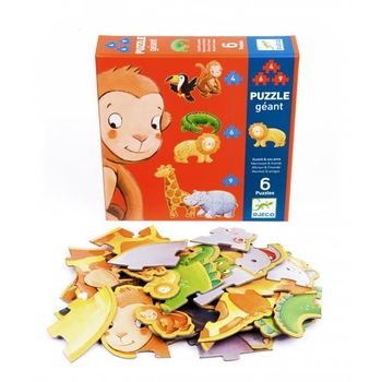 Пазл-гигант Djeco Обезьянка Остин с друзьями 1,3м (DJ07114) - Pampik - 4