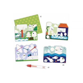 Набор для рисования водой Djeco Скрытый в саду (DJ09063) - Pampik - 2