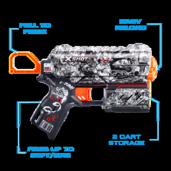 Швидкострільний бластер X-Shot Skins Flux Illustrate 8 патронів (36516D) - Pampik - 5