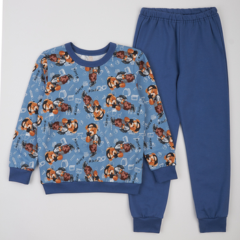 Піжама утеплена Ляля К3ФТ118 К3ФТ143 К3ФТ152 К3ФТ153 футер 134 Синий (1073114.11844634) - Pampik