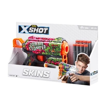 Быстрострельный бластер X-Shot Skins Flux Zombie Stomper 8 патронов (36516A) - Pampik