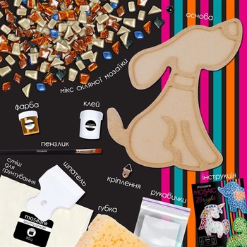 Набор для стеклянной мозаики Mosaaro Песик (MA7005) - Pampik