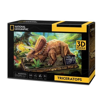 Пазл 3D CubicFun National Geographic Dino Трицератопс, 44 елементи (DS1052h) - Pampik