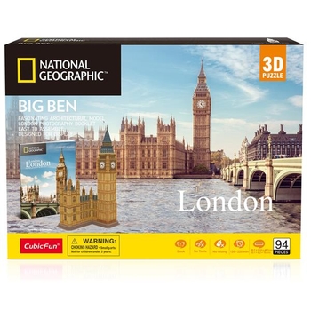 Пазл 3D CubicFun National Geographic Биг-Бен, 94 элемента (DS0992h) - Pampik