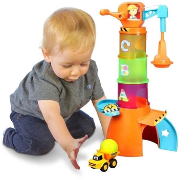 Ігровий набір Bb Junior Volvo Кран із вантажівкою (16-88605) - Pampik