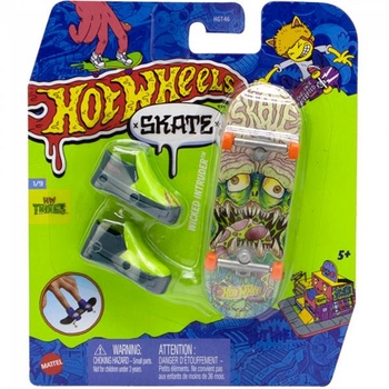 Игровой набор Hot Wheels Фингерборд и обувь для пальцев Wicked Intruder (HGT46-WI) - Pampik