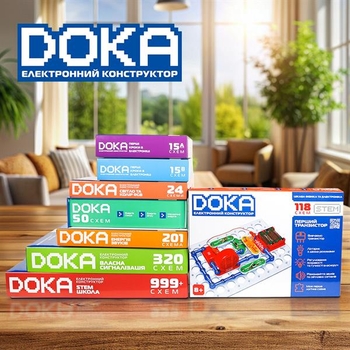Електронний конструктор Doka Перший транзистор 118 схем (D70701) - Pampik - 8