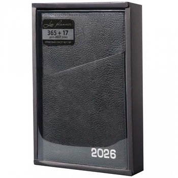 Щоденник Leo Planner Credo А5, датований 2026, 368 сторінок, чорний (252647) - Pampik - 3