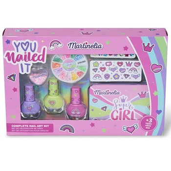 Дитячий набір для манікюру Martinelia Супердівчинка з металевою коробкою (11934) - Pampik