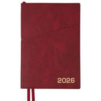 Щоденник Leo Planner Credo А5, датований 2026, 368 сторінок, бордовий (252645) - Pampik