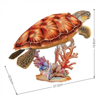 3D пазл CubicFun Исчезающие животные Морская черепаха (DS1080h) - Pampik - 3