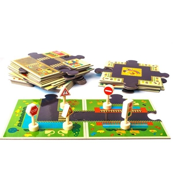 Напольный пазл Djeco Дорога со знаками, 24 детали (DJ07161) - Pampik - 2