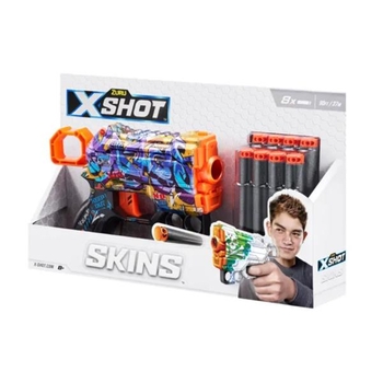 Быстрострельный бластер X-Shot Skins Menace Spray Tag 8 патронов (36515D) - Pampik