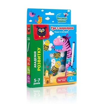 Гра Vladi Toys Пиши та витирай Зебра високий рівень (VT5010-06) - Pampik