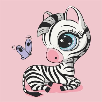 Картина по номерам ArtCraft Зебра 30х30 см (15085-AC) - Pampik