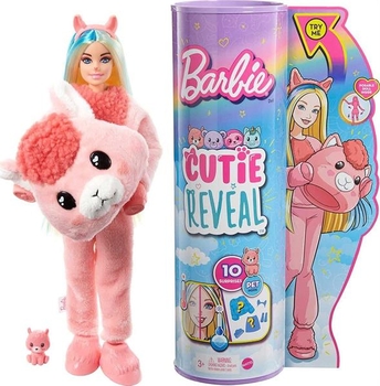 Лялька Barbie Cutie Reveal Потішна лама, 29 см (HJL60) - Pampik