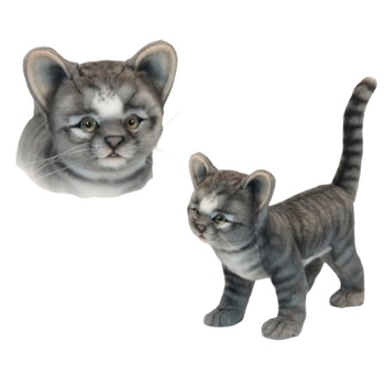 М'яка іграшка Hansa Сіре кошеня, довжина 30 см (6574) - Pampik