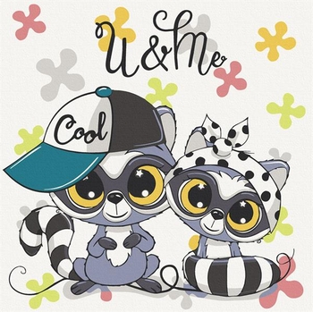 Картина по номерам ArtCraft Крутые еноты 30х30 см (15535-AC) - Pampik