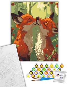 Картина по номерам ArtCraft Нежные лисички 40х50 см (11690-AC) - Pampik