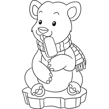 Дитяча розмальовка ArtCraft Білий ведмедик 25х30 см (15117-AC) - Pampik - 2