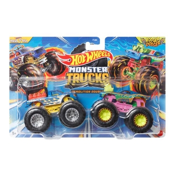 Набір машинок-позашляховиків Hot Wheels Monster Trucks Haul Y All vs Rodger Dodger (FYJ64-HWN60) - Pampik