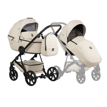 Універсальна коляска 2 в 1 Tutis Viva 5+ Leather Vanilla (1452086) - Pampik