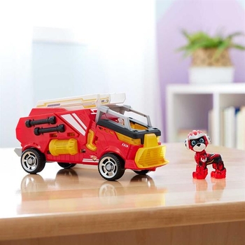 Ігровий набір Paw Patrol Щенячий патруль у кіно 2 Рятувальний автомобіль-трансформер із водієм Маршалом (SM17776/6481) - Pampik - 8