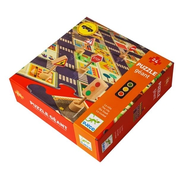 Напольный пазл Djeco Дорога со знаками, 24 детали (DJ07161) - Pampik