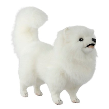 Мягкая игрушка Hansa Померанский шпиц, белый, длина 49 см (7324) - Pampik