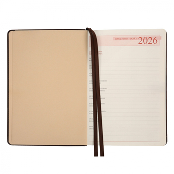 Щоденник Leo Planner Aldento А5, датований 2026, 368 сторінок, темно-коричневий (252673) - Pampik - 5