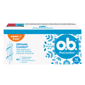 Тампоны о.b. ProComfort Super, 16 шт. - Pampik