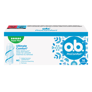Тампони о.b. ProComfort Super Plus, 16 шт. - Pampik