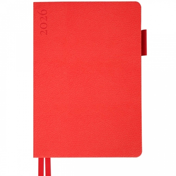 Щоденник Leo Planner Binario А5, датований 2026, 368 сторінок, червоний (252642) - Pampik