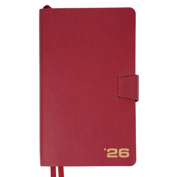 Щоденник Leo Planner Alpha, датований 2026, 12х20 см, 352 сторінки, бордовий (252630) - Pampik