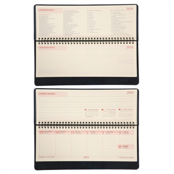 Планінг настільний Leo Planner Persona, датований 2026, 30х14 см, 128 сторінок, синій (252658) - Pampik - 5