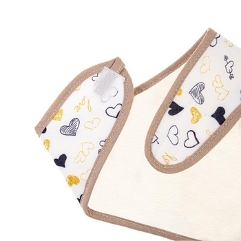 Нагрудник бандана Akuku Сердечка, бежевий (A1512) - Pampik - 4