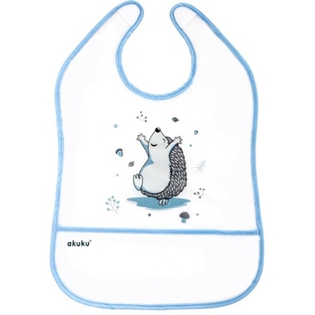 Нагрудник Akuku Ежик с карманом, 30х30 см (A0520) - Pampik